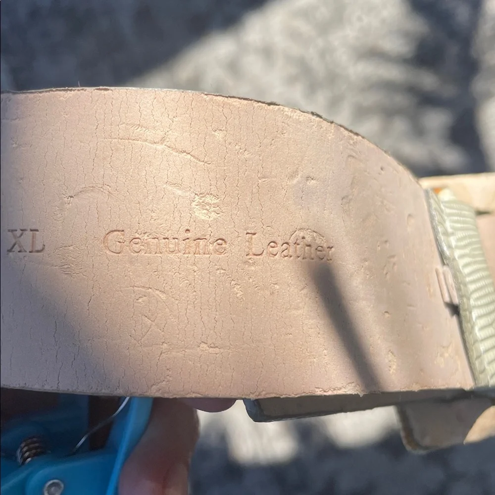 snake skin emboss, genuine leather belt